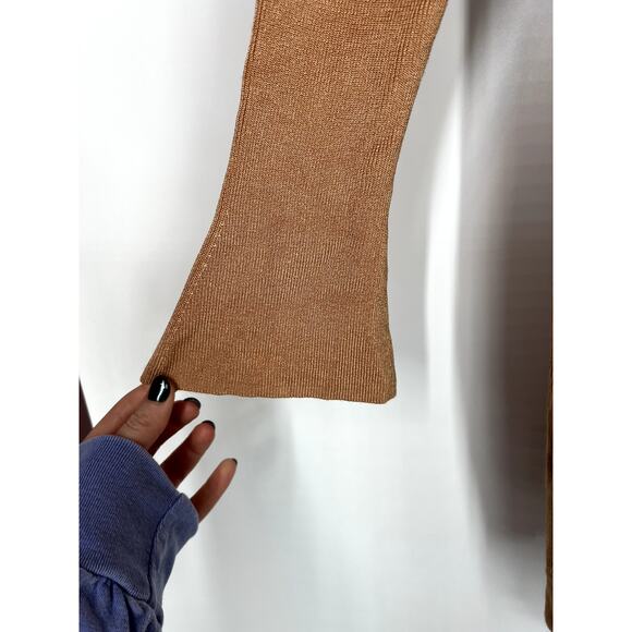 L'Agence Lucas longline cardigan tan M - Picture 7 of 8